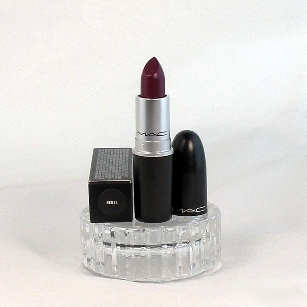 MAC Satin Lipstick Rebel (Cream plum) Boxed
